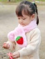 Fashion Kitten [gray Purple] 6 Months-12 Years Old Fruit Strawberry Plush Padded Childrens Scarf
