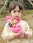 Fashion [green] 6 Months-10 Years Old Plush Flower Childrens Contrast Wool Ball Scarf