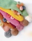 Fashion [green] 6 Months-10 Years Old Plush Flower Childrens Contrast Wool Ball Scarf