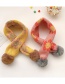 Fashion [brown] 6 Months-10 Years Old Childrens Scarf With Flower Print Hair Ball Thickening