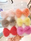 Fashion Small Bow [rose Red] Bb Clip Small Plush Butterfly Combined With Gold Childrens Hairpin