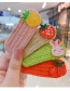 Fashion Cake Series [5 Piece Set] Fruit Wool Knitting Contrast Color Geometric Children Hairpin