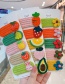 Fashion Flower Series [5 Piece Set] Fruit Wool Knitting Contrast Color Geometric Children Hairpin
