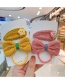Fashion Green Bow Hair Rope + Frog Hairpin Woolen Pearl Bowknot Geometric Childrens Hair Rope Hairpin