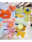 Fashion Orange Series [7-piece Set] 4 Hair Clips + 3 Hair Ropes Plush Flower Bow Childrens Hairpin Hair Rope