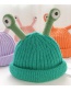 Fashion Light Green 6 Months-4 Years Old Knitted Woolen Frog Children Hat