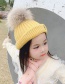Fashion Yellow 0-4 Years Old Knitted Woolen Yellow Man Embroidery Childrens Hat