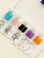 Fashion Color Mixing Resin Bear Storage Separate Earring Set