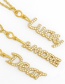 Fashion Amore Stitching Pendant Micro-inlaid Zircon Letter Necklace