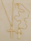 Fashion Cross B Zircon Cross Pendant Necklace