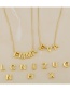 Fashion Z (without Chain) Thin Chain Letter Glossy Pendant Necklace