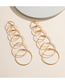Fashion White K Geometric Ring Gold-plated Copper Earrings