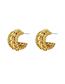 Fashion Gold Color Twisted Alloy Geometric Earrings