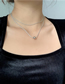 Fashion Silver Color Gypsophila Titanium Steel Color Preserving Round Bead Double Necklace