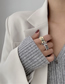 Fashion Silver Color Belt Buckle Wide Letter Ring