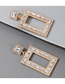 Fashion Gold Color Rectangle Diamond Alloy Earrings