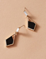 Fashion Sector Asymmetric Circle Eye Wings Micro-inlaid Zircon Pearl Earrings