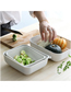 Fashion Apricot Three-piece Kitchen Vegetable Washing Plastic Drain Basket