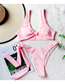 Fashion Red Solid Color Bandage Knotted Swimsuit