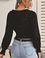 Fashion Black Long Sleeve Slim Navel Zipper Short Cardigan Hoodie