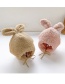 Fashion Pink 6 Months-8 Years Old Bunny Ears Lamb Fur Children Hat