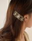 Fashion Black Rounded Flower Hairpin Pearl Diamond Flower Geometric Alloy Hairpin