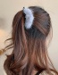 Fashion Blue And White Ball Plush Hit Color Catch Hair Clip