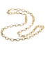 Fashion 60mm Chain Gold Color Cross Alloy Diamond Cross Necklace