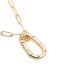 Fashion Gold Color Copper Inlaid Zircon Geometric Necklace