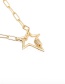 Fashion Five Stars Copper Gold-plated Five-pointed Star Hollow Necklace