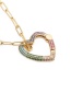 Fashion Love Micro Inlaid Zircon Heart Hollow Necklace
