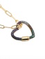 Fashion Love Micro Inlaid Zircon Heart Necklace Hollow