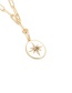 Fashion Six-pointed Star Micro-set Zircon Six-pointed Star Gold-plated Copper Necklace