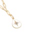 Fashion Water Drop Hexagram Micro-inlaid Zircon Drop Six-pointed Star Gold-plated Copper Necklace