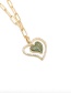 Fashion Love Micro-inlaid Zircon Heart Copper Gold-plated Hollow Necklace