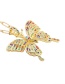 Fashion Color Butterfly Alloy Rhinestone Butterfly Necklace