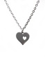 Fashion Just Love Titanium Steel Fully Polished Cut Love Heart Pendant Hollow Necklace