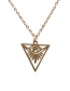 Fashion Rigid Color Titanium Steel Triangle Eye Hollow Pendant Necklace