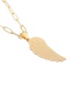 Fashion Angel Wings Titanium Steel Angel Wings Gold-plated Bronze Necklace
