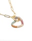 Fashion Color Zirconium Love A Love Micro-inlaid Zircon Hollow Necklace
