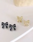 Fashion Gold Color Bow Pearl Earrings