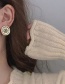 Fashion Square Gap Distressed Alloy Round Flower Geometric Earrings