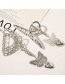 Fashion Chain Crescent Butterfly Pendant Alloy Geometric Clamp