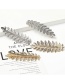 Fashion New Alloy Leaf Spring Clip-silver Color Alloy Leaf Gold Coin Portrait Geometric Headband Hairpin