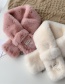 Fashion Mi Standard Horn Khaki Pure Color Crossed Rex Rabbit Fur Scarf