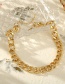 Fashion Ot Buckle Gold Thick Chain Geometric Alloy Necklace