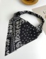 Fashion Navy Geometric Print Triangle Elastic Hair Band Turban