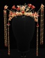 Fashion Red Fringed Butterfly Diamond Pearl Alloy Phoenix Crown