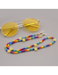 Fashion Color Mixing Rice Beads Beaded Smiley Face Non-slip Glasses Chain