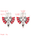 Fashion Red Alloy Inlaid Glass Diamond Acrylic Geometric Earrings